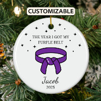 Personalised Karate Purple Belt, Taekwondo Outfit