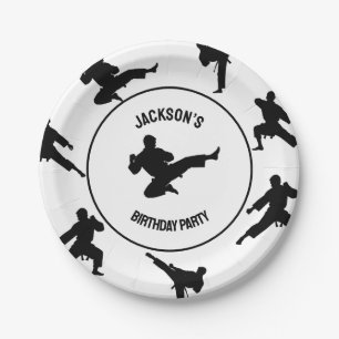 Personalised Karate / Taekwondo / judo  Birthday   Paper Plate