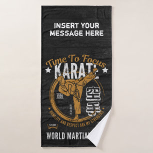 Personalised Karate Towel - Time To Focus