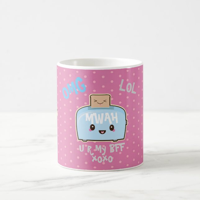Personalised Kawaii BFF Best Friends Mug Cute Food (Center)