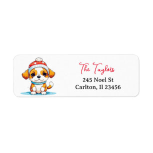 Personalised Kawaii Christmas Puppy Dog 