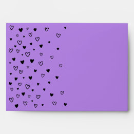 Personalised Kawaii Cute Halloween Black Hearts Envelope