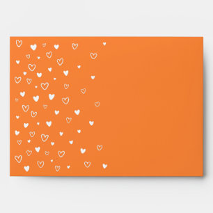 Personalised Kawaii Cute Orange Hearts Snail Mail Envelope