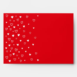 Personalised Kawaii Cute Red Hearts Snail Mail Envelope