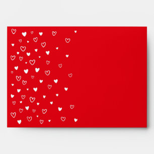 Personalised Kawaii Cute Red Hearts Snail Mail Envelope