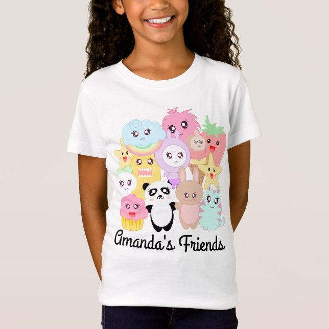 Personalised Kawaii doodle T-Shirt (Front)