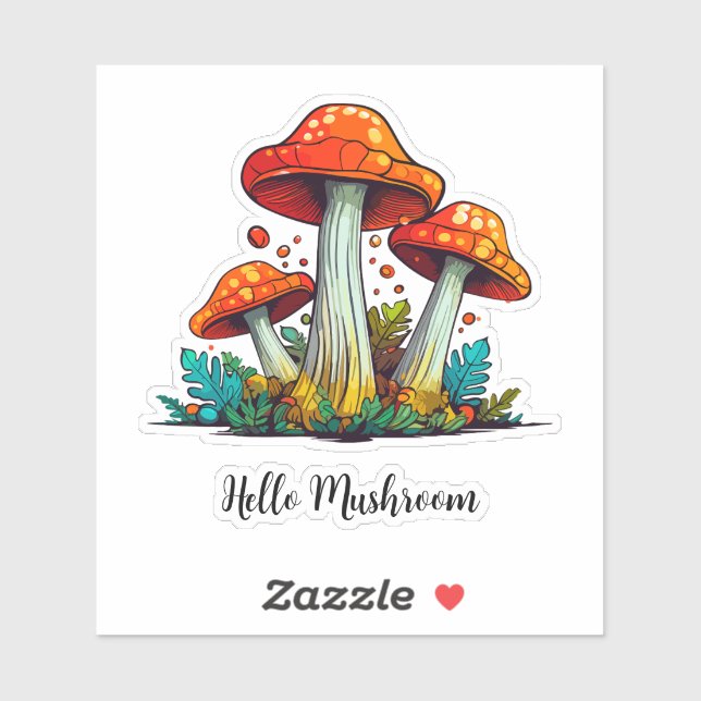 Personalised Kawaii Hand drawn Mushroom scrapbook  (Sheet)