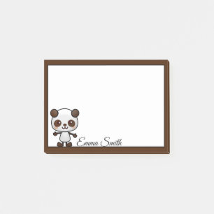 Personalised Kawaii Panda Bear Post-It Notes