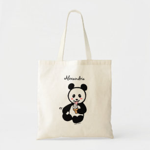 Personalised Kawaii Panda Ice Cream Cartoon Tote Bag