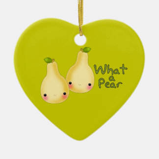 Personalised Kawaii Pear Ornament