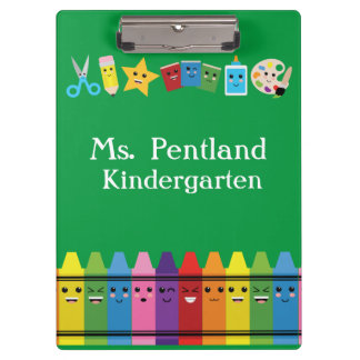 Personalised Kawaii School Teacher Clipboard