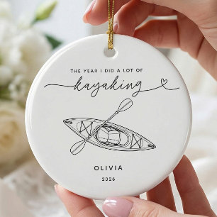 Personalised Kayaking Christmas Ornament