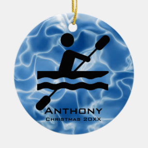 Personalised Kayaking Ornament