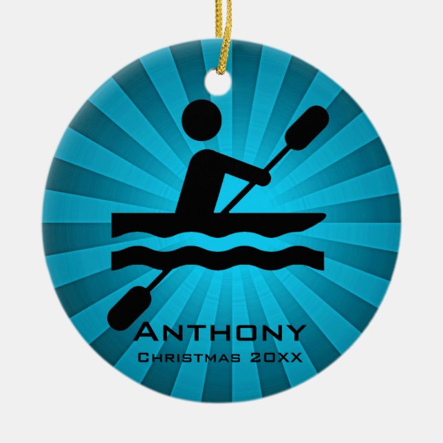 Personalised Kayaking Ornament (Front)