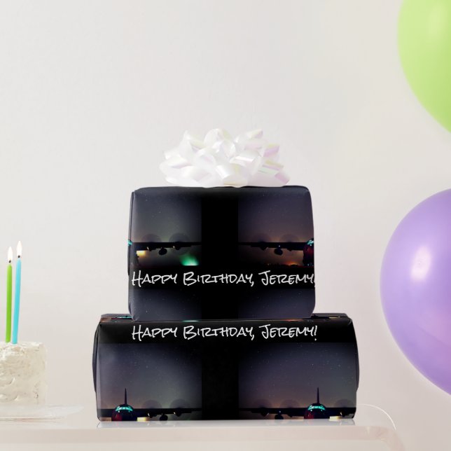 Personalised KC-130 Turboprop Plane Wrapping Paper (Party Gifts)