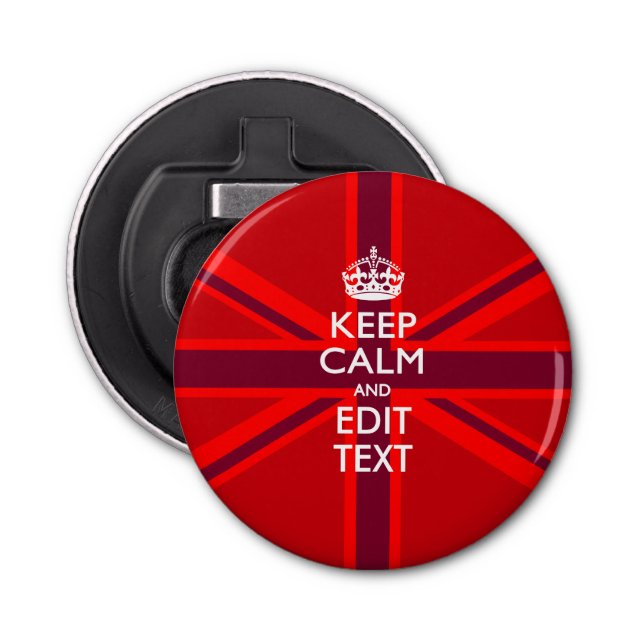 Personalised KEEP CALM AND Edit Text Colourful Bottle Opener (Front)