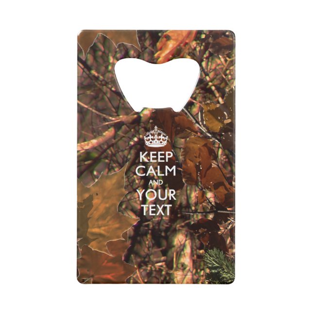 Personalised KEEP CALM AND Edit Text Hunter's Camo (Front)