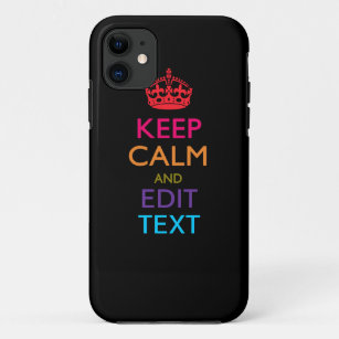 Personalised KEEP CALM AND Edit Text Multi Colour Case-Mate iPhone Case