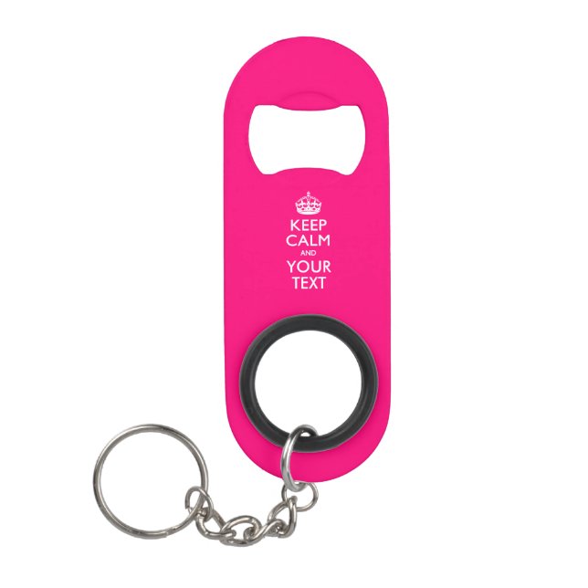 Personalised KEEP CALM AND Edit Text on Fushia (Front)
