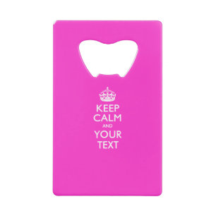 Personalised KEEP CALM AND Edit Text on Hot Pink