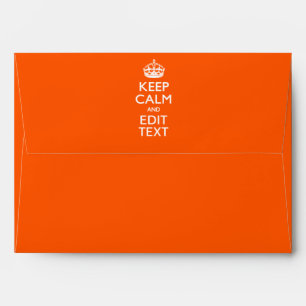Personalised KEEP CALM AND Edit Text on Orange Envelope