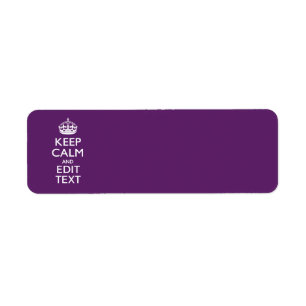 Personalised KEEP CALM AND Edit Text on Purple