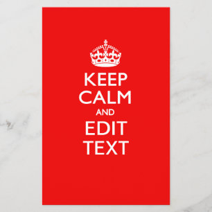 Personalised KEEP CALM AND Edit Text on Red Flyer