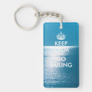 Personalised KEEP CALM and GO SAILING Key Ring