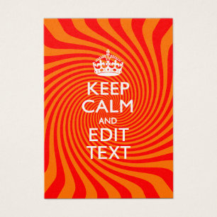 Personalised KEEP CALM AND Have Text Orange Swirl