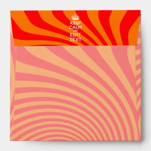 Personalised KEEP CALM AND Have Text Orange Swirl Envelopes