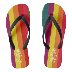 Personalised KEEP CALM And Have Your Text Flip Flops