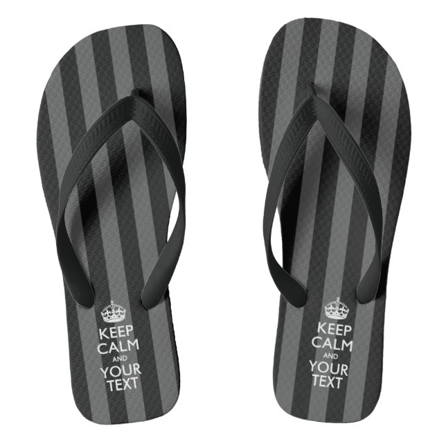 Personalised KEEP CALM And Have Your Text Flip Flops (Footbed)