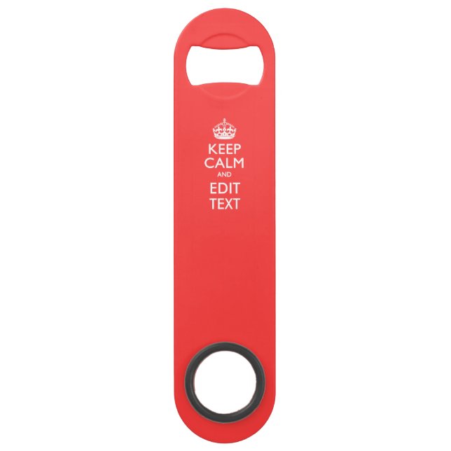 Personalised KEEP CALM and Have your text on Coral (Front)