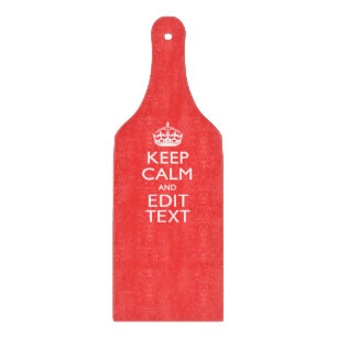 Personalised KEEP CALM and Have your text on Coral Cutting Board