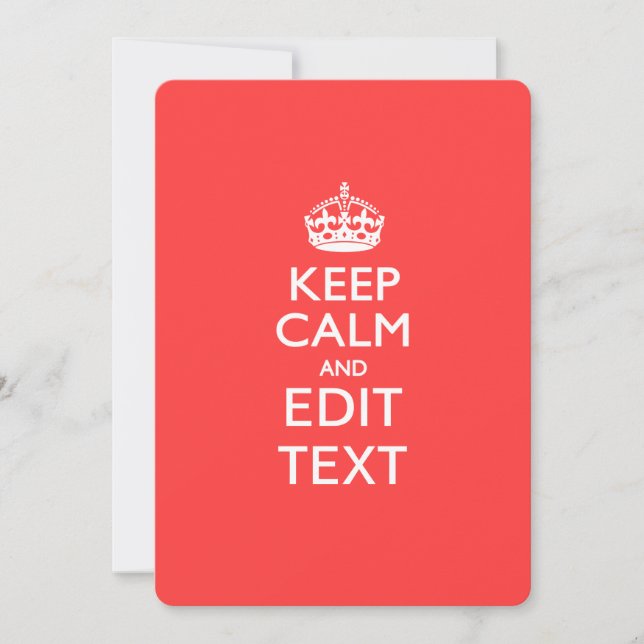 Personalised KEEP CALM and have your text on Pink (Front)