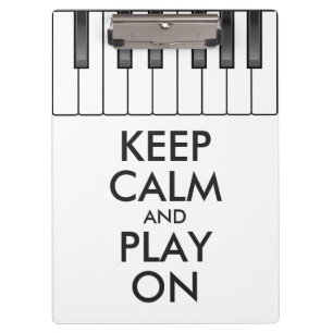Personalised KEEP CALM and PLAY ON -Keyboard piano Clipboard