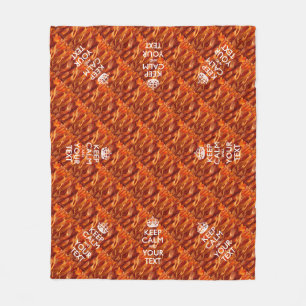 Personalised Keep Calm And Your Bacon Fleece Blanket