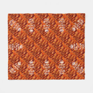 Personalised Keep Calm And Your Bacon Fleece Blanket
