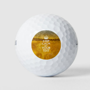 Personalised KEEP CALM AND Your Creative Text Golf Balls