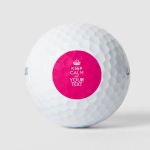 Personalised KEEP CALM AND Your Creative Text Golf Balls