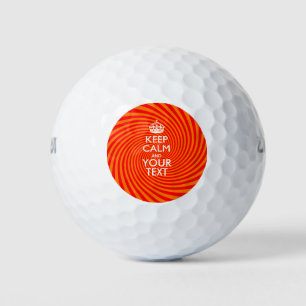 Personalised KEEP CALM AND Your Creative Text Golf Balls