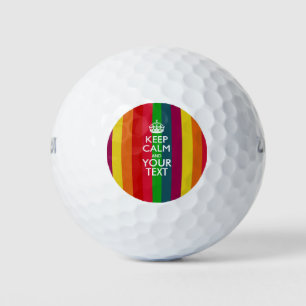 Personalised KEEP CALM AND Your Creative Text Golf Balls