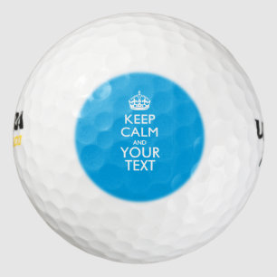 Personalised KEEP CALM AND Your Creative Text Golf Balls