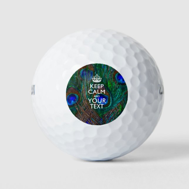 Personalised KEEP CALM AND Your Creative Text Golf Balls (Front)