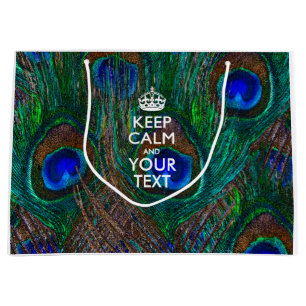 Personalised KEEP CALM AND Your Creative Text Large Gift Bag