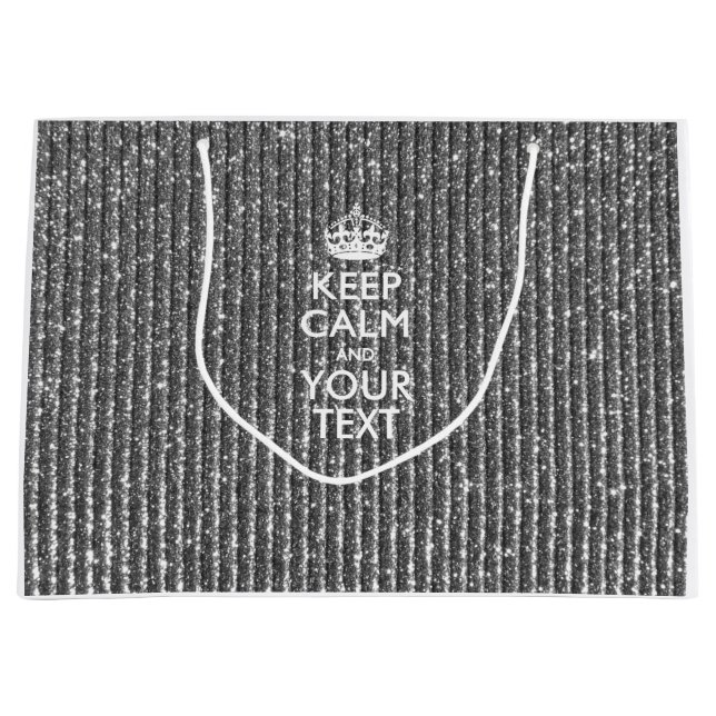 Personalised KEEP CALM AND Your Creative Text Large Gift Bag (Front)