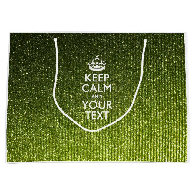 Personalised KEEP CALM AND Your Creative Text Large Gift Bag (Front)