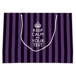 Personalised KEEP CALM AND Your Creative Text Large Gift Bag