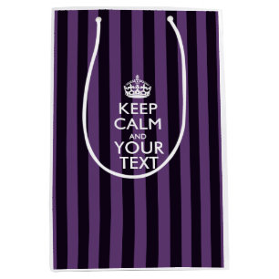 Personalised KEEP CALM AND Your Creative Text Medium Gift Bag