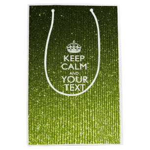 Personalised KEEP CALM AND Your Creative Text Medium Gift Bag